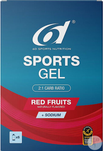 6D Sports Gel Red Fruits 6 45ml