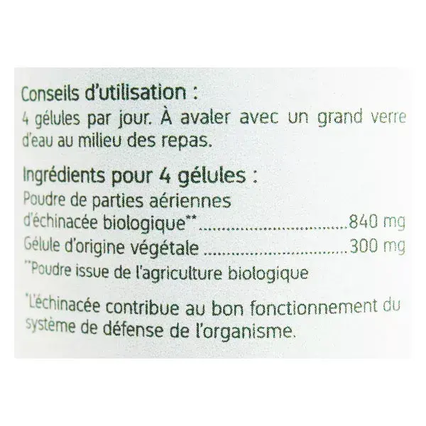 Nat & Form Equinácea Orgânica 200 Cápsulas Vegetais
