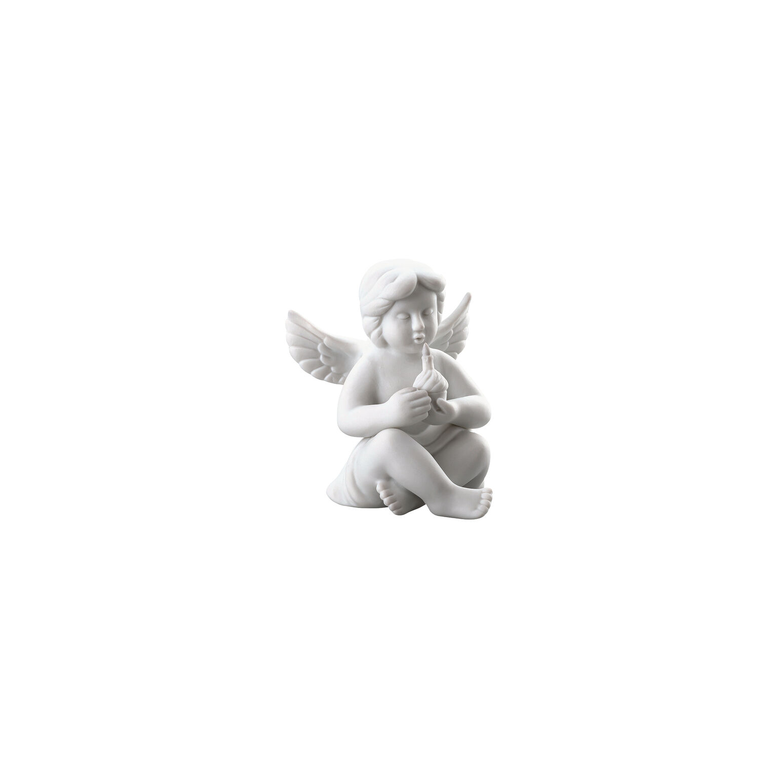 Angels Weiss matt Engel mit Geburtstagskuchen