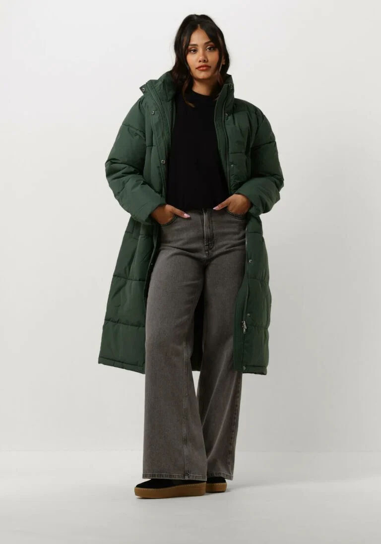 MINUS groene minus gewatteerde jas ava puffer coat