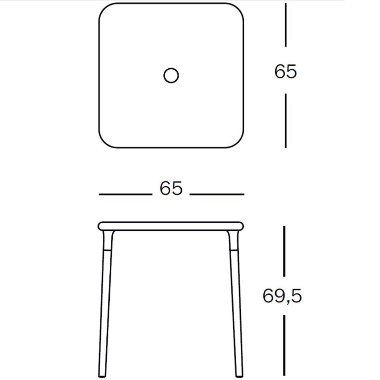 Magis Air-Table tuintafel vierkant 65x65 wit