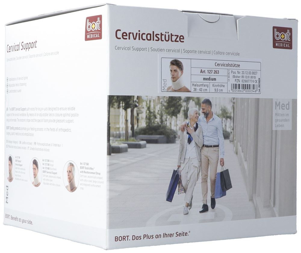 BORT Cervicalstütze 9cm<br>1 Stück, M, weiss