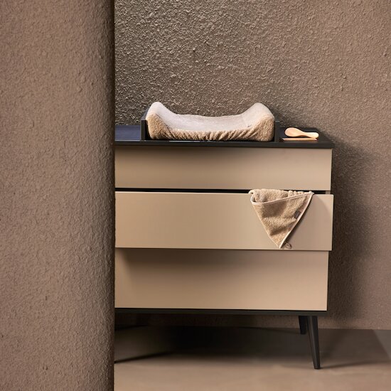 Flow commode 3 tiroirs   Stone        de               Quax