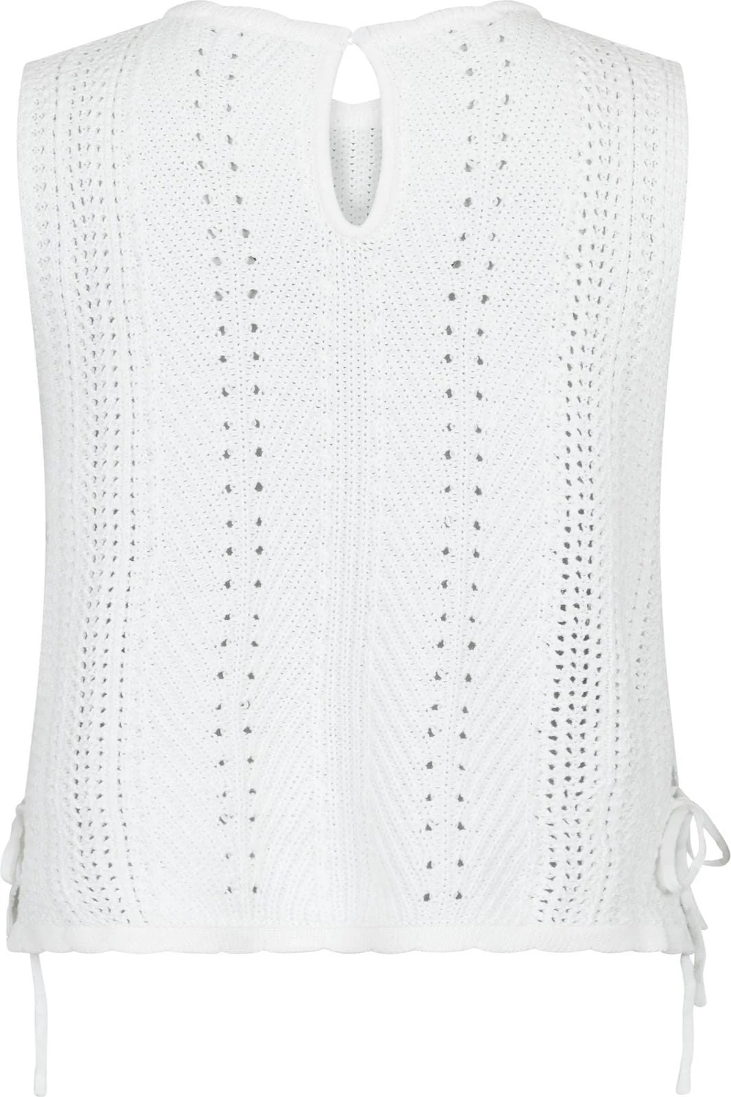 Neo Noir Aritza Crochet Knit Top white
