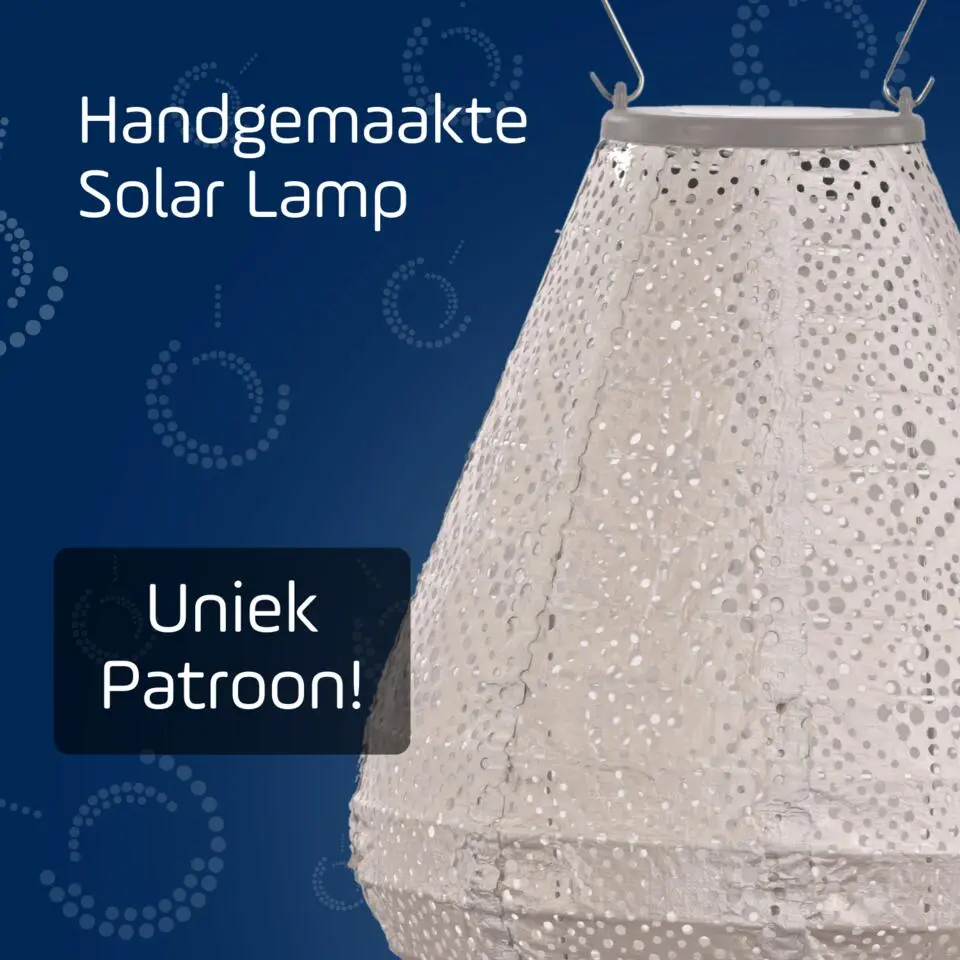 LUMIZ Solar Lampion Topaze Tulip - 20 cm - Licht Taupe