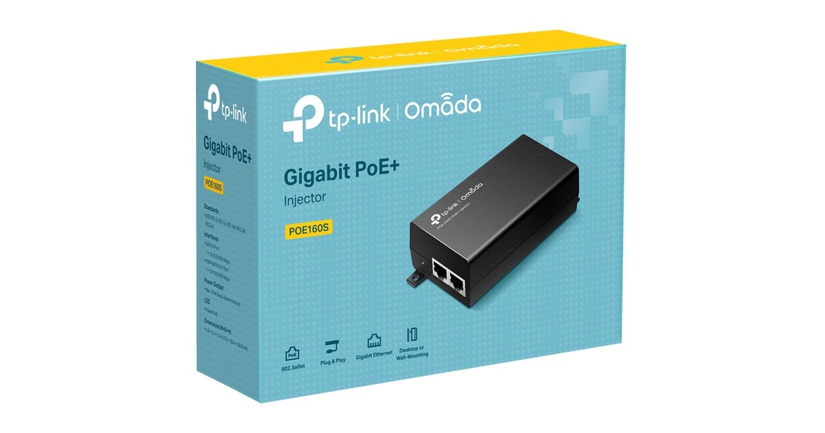 TP-LinkTL-PoE160S PoE Injector Adapter  (Zwart)