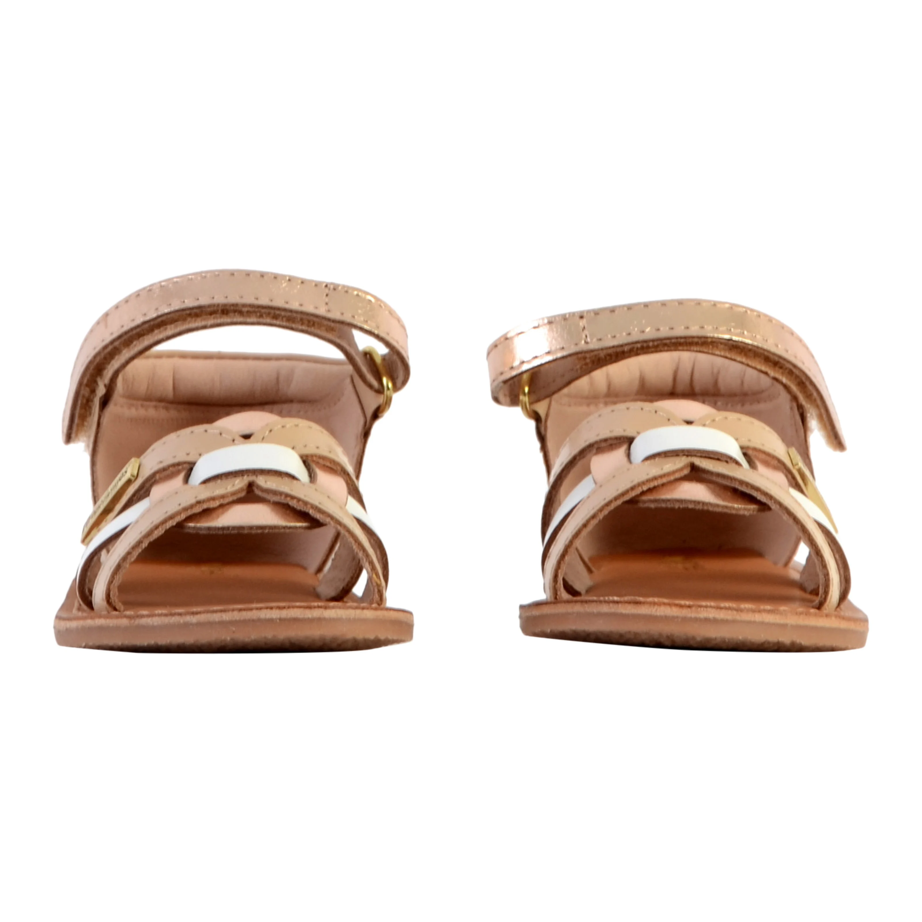 Sandale plate cuir enfantbadari | Beige