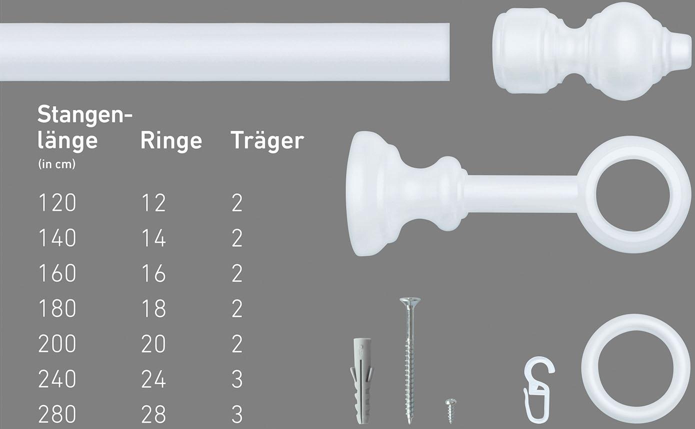 Good Life Vorhangstange »Trend« Ø 28 mm 1 läufig-läufig Fixmass