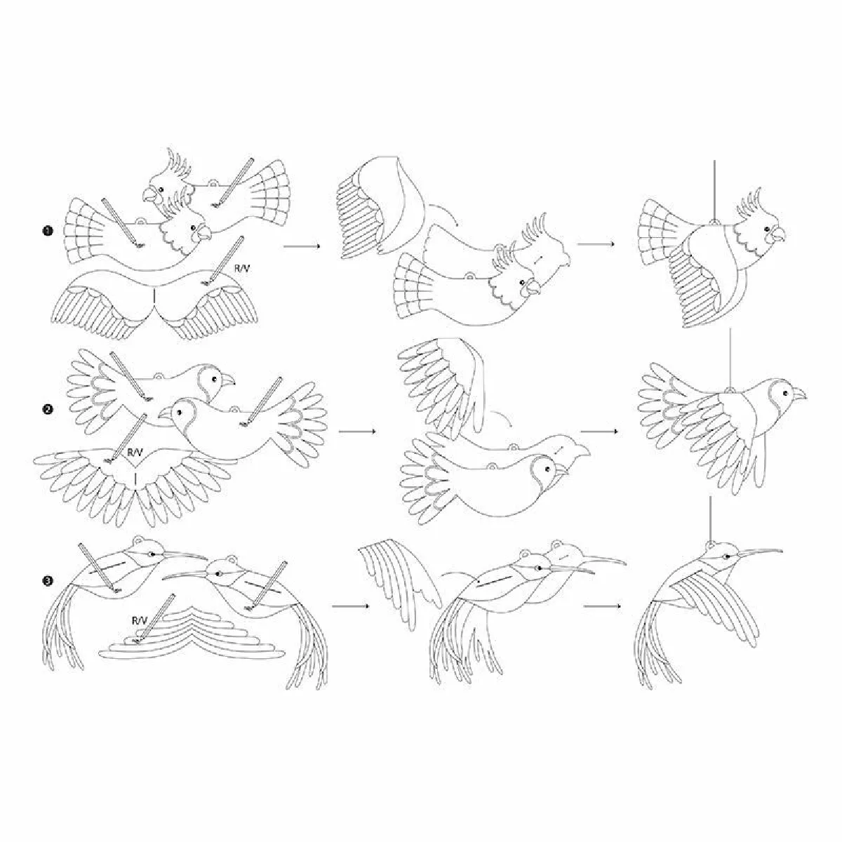 ARTEMIO Kit Mobile Oiseaux Colibris
