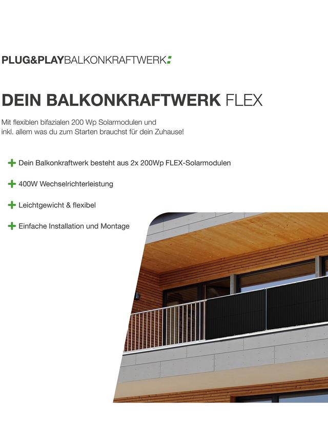 Balkonkraftwerk Flex 400/400 – für Ihr Zuhause
