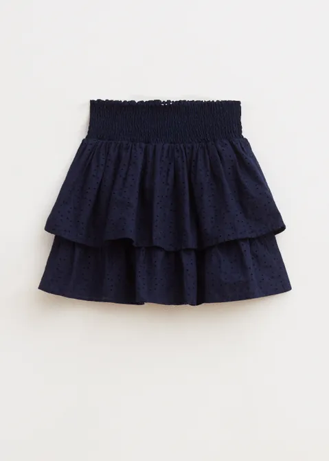 Rok met broderie blauw (BLW.D)