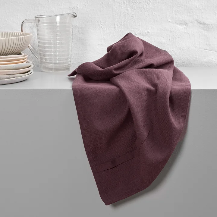 The Organic Company - Geschirrhandtuch, 53 x 86 cm, maroon