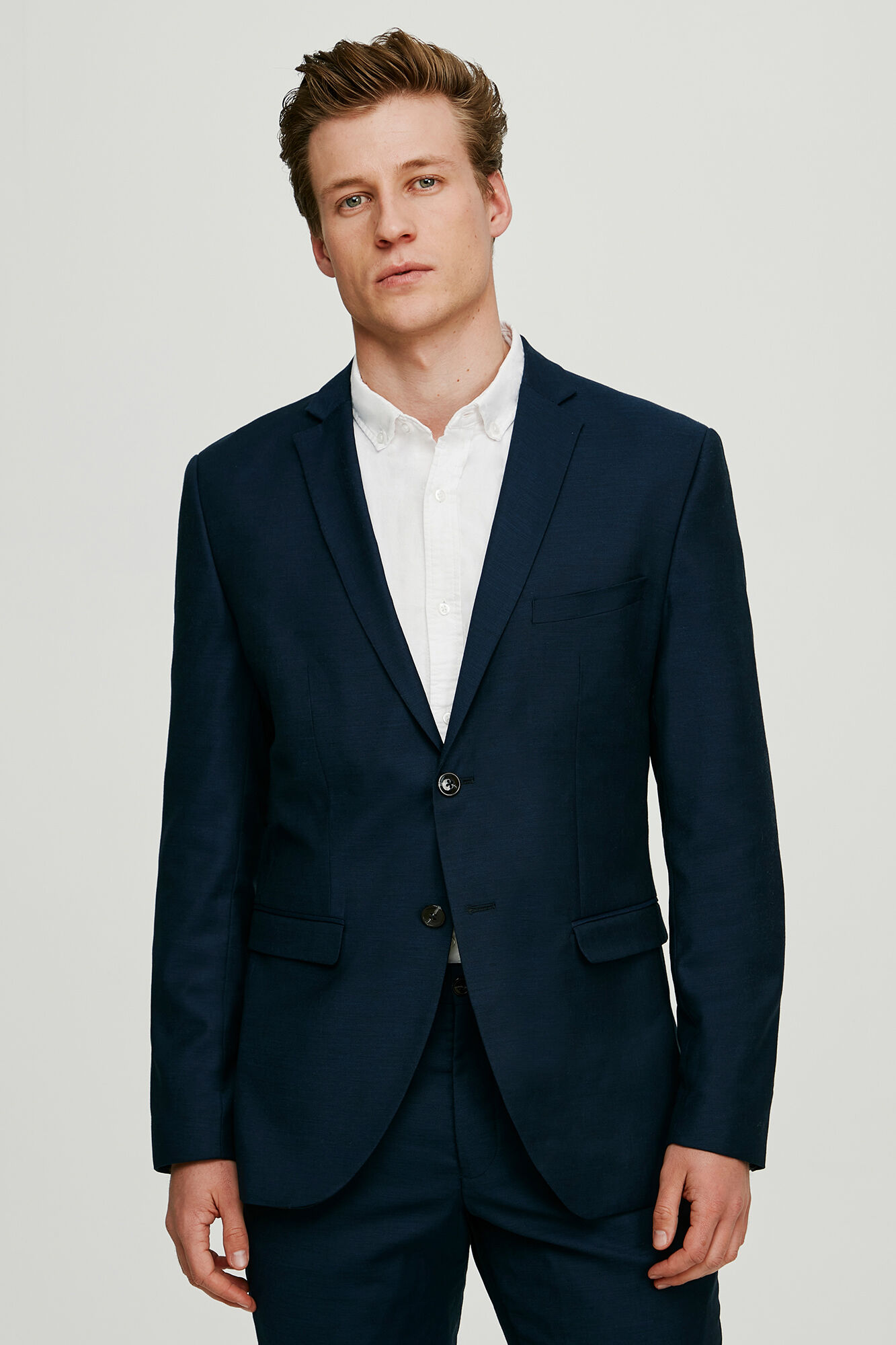 Terno Slim Fit Liso - Azul Marinho