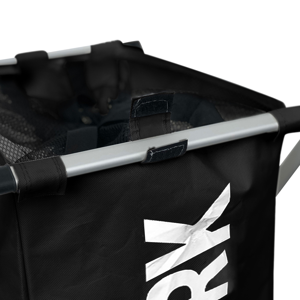 IVOL 1 vak zwart opvouwbare wasmand