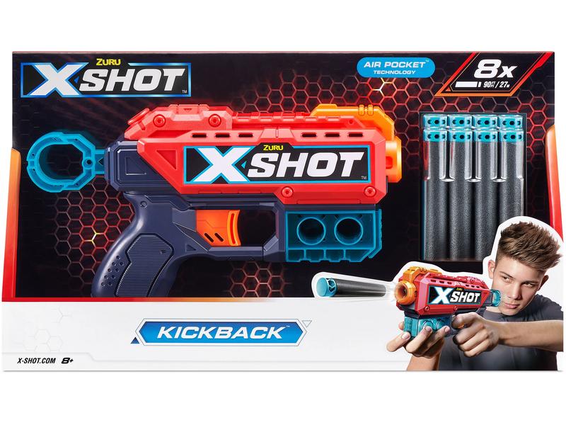 X-Shot X-Shot Kickback mit 8 Darts Dart-Blaster