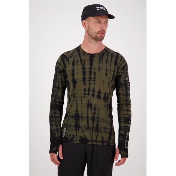 T-shirt thermique MONS ROYALE MONS ROYAL MENS TEMPLE LS OLIVE TIE DYE