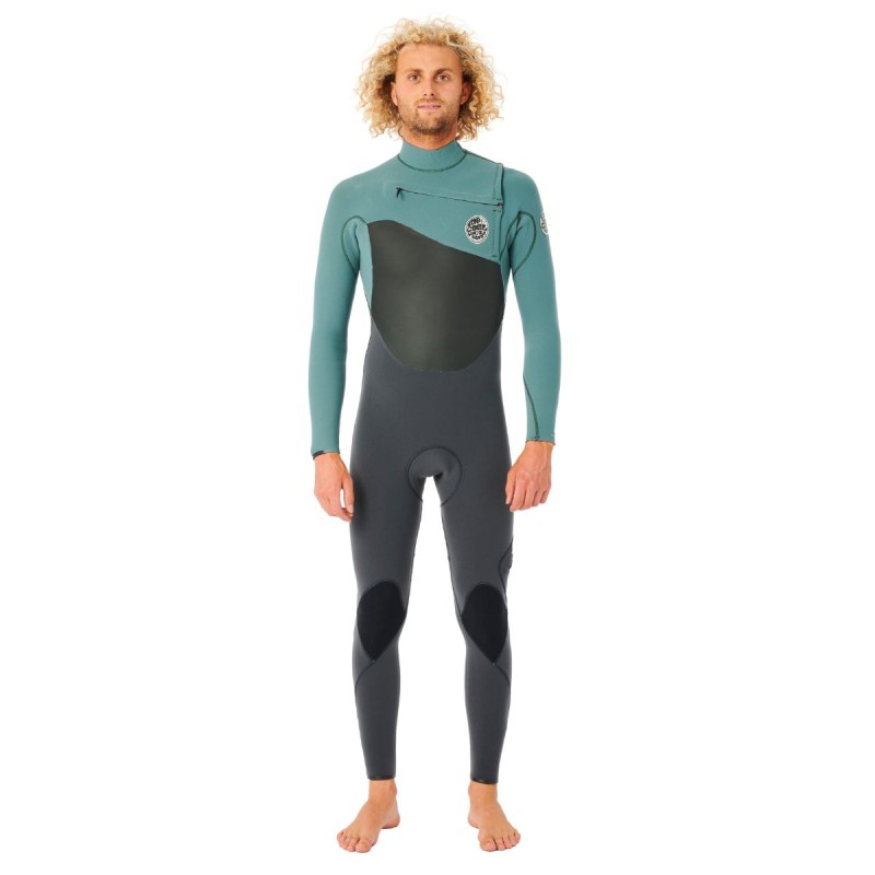 Combinaison Homme RipCurl Flashbomb 4/3 FZ Verte - The Corner Shop