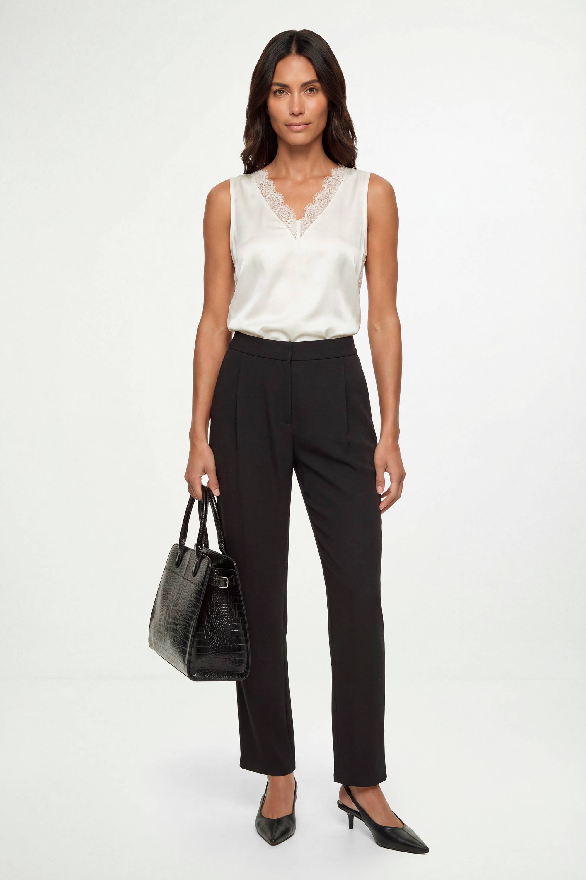Wallis Pantalon Tissé À Jambe Fuselée