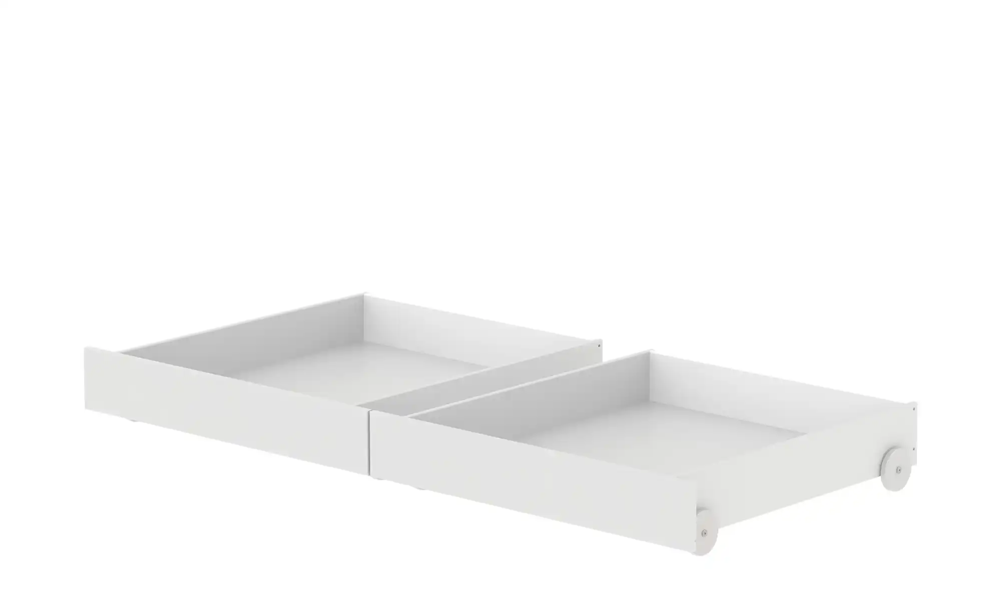 FLEXA Einzelbett mit 2 Schubkästen Flexa White