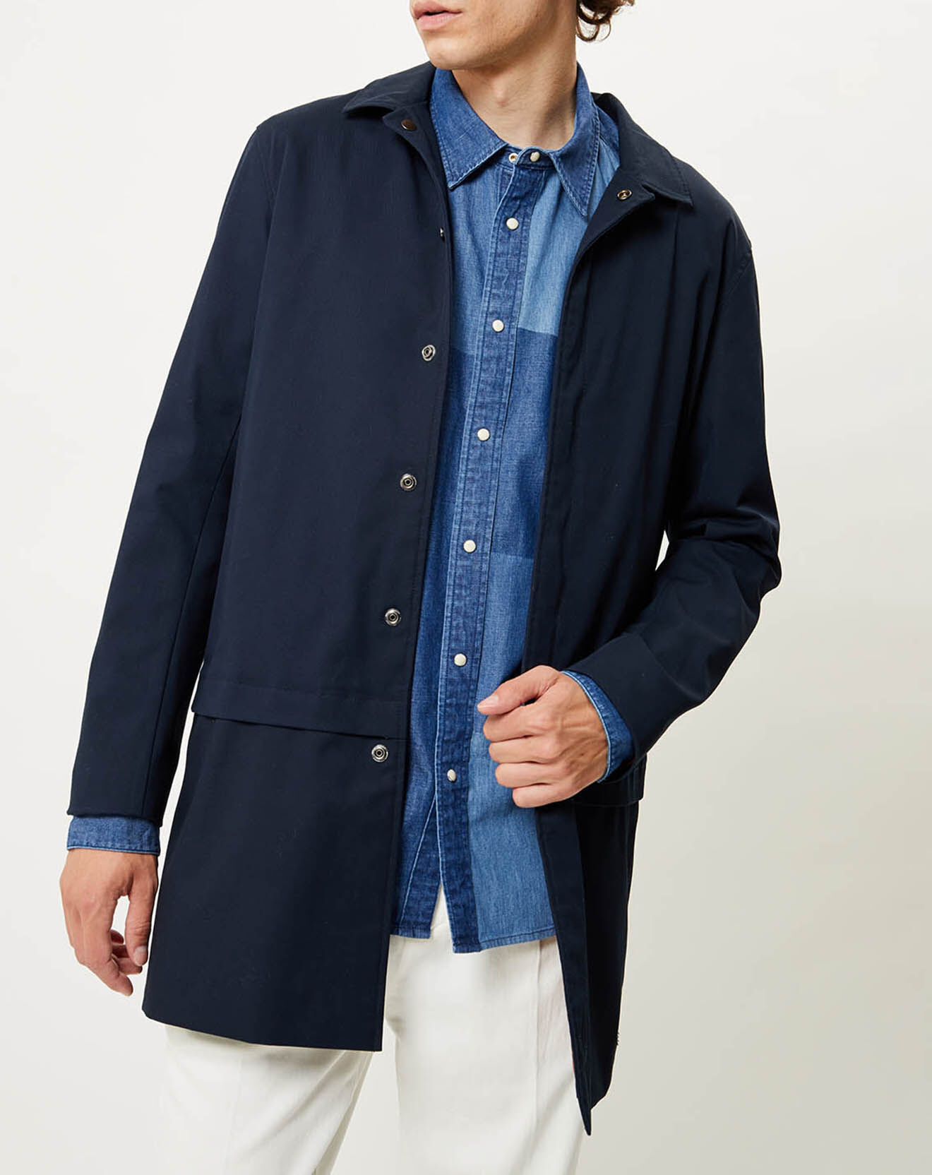 Scotch & Soda Imperméable Bimatière bleu marine