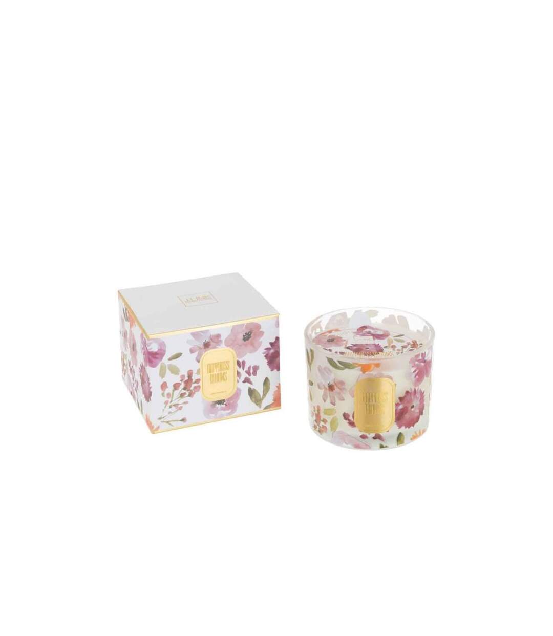 Paris Prix - Bougie Parfumée happiness Blooms 10cm Mimosa & Rose
