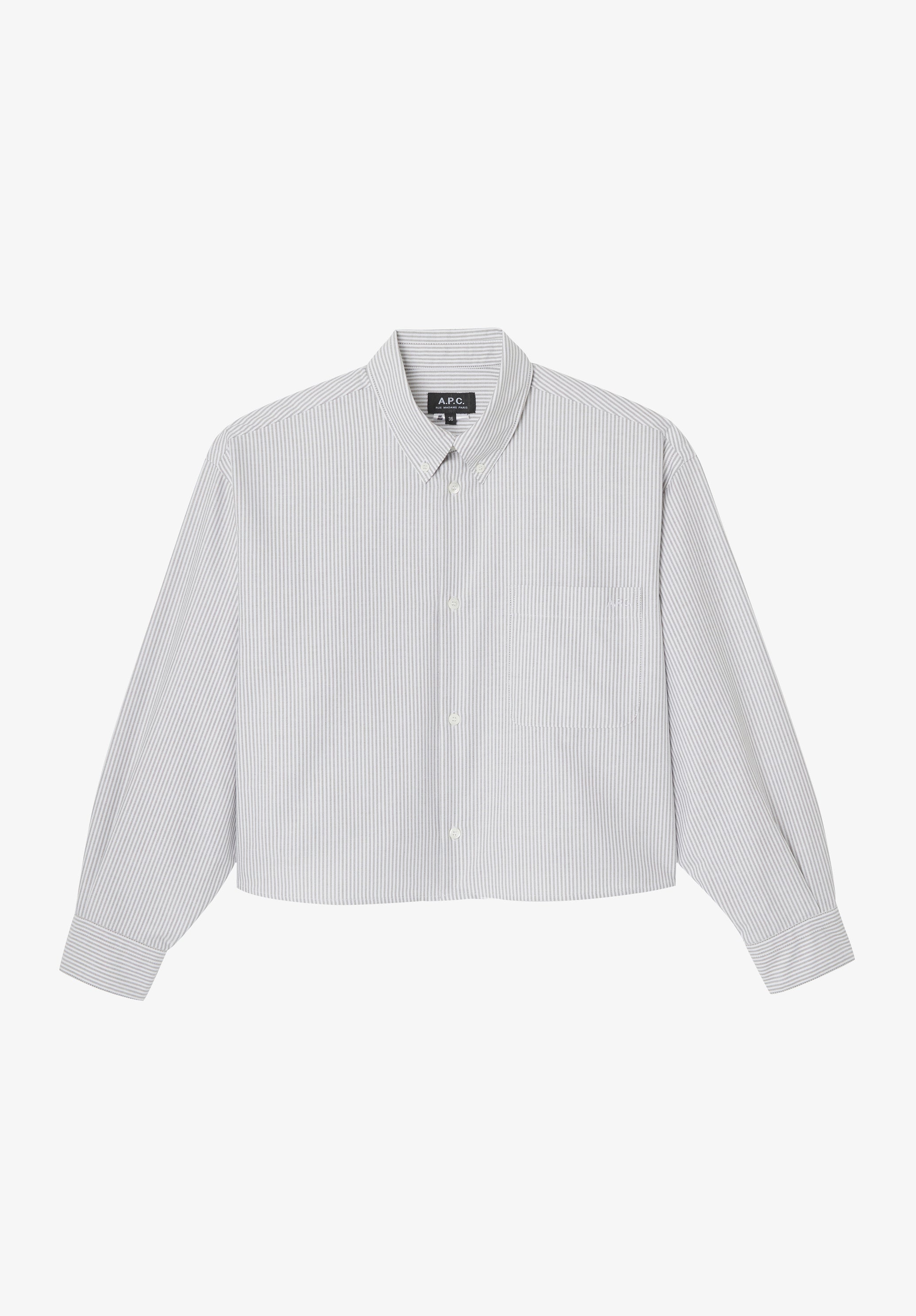 chemise sophia button down logo - Kaki militaire