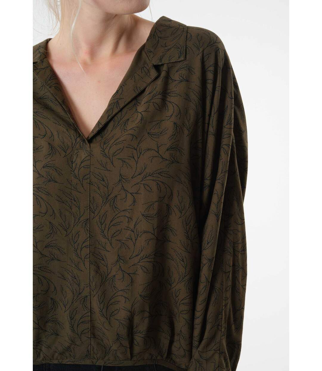 Chemise col pyjama à motifs MANON