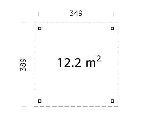 Gazebo Palmako Lucy 12,2 m² 349 x 349 cm gegrond