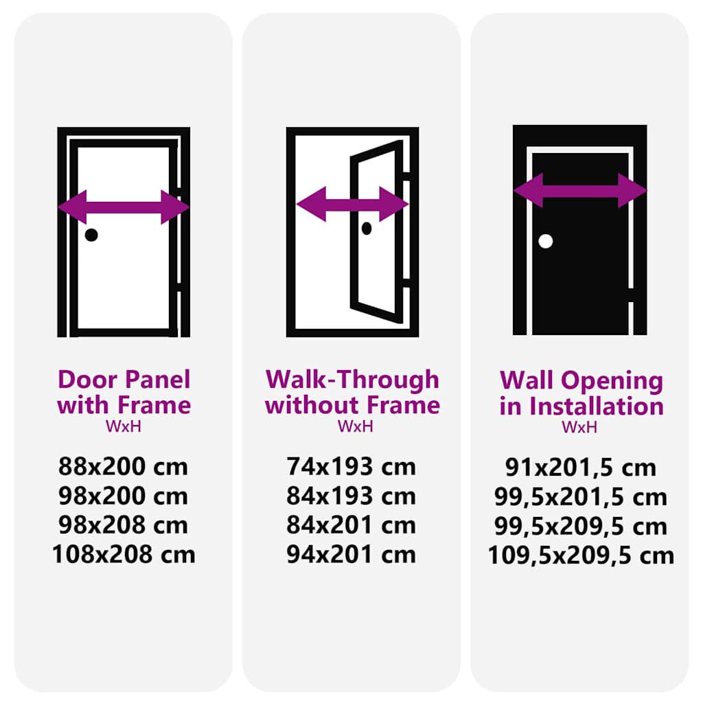 vidaXL Antraciet PVC Voordeur