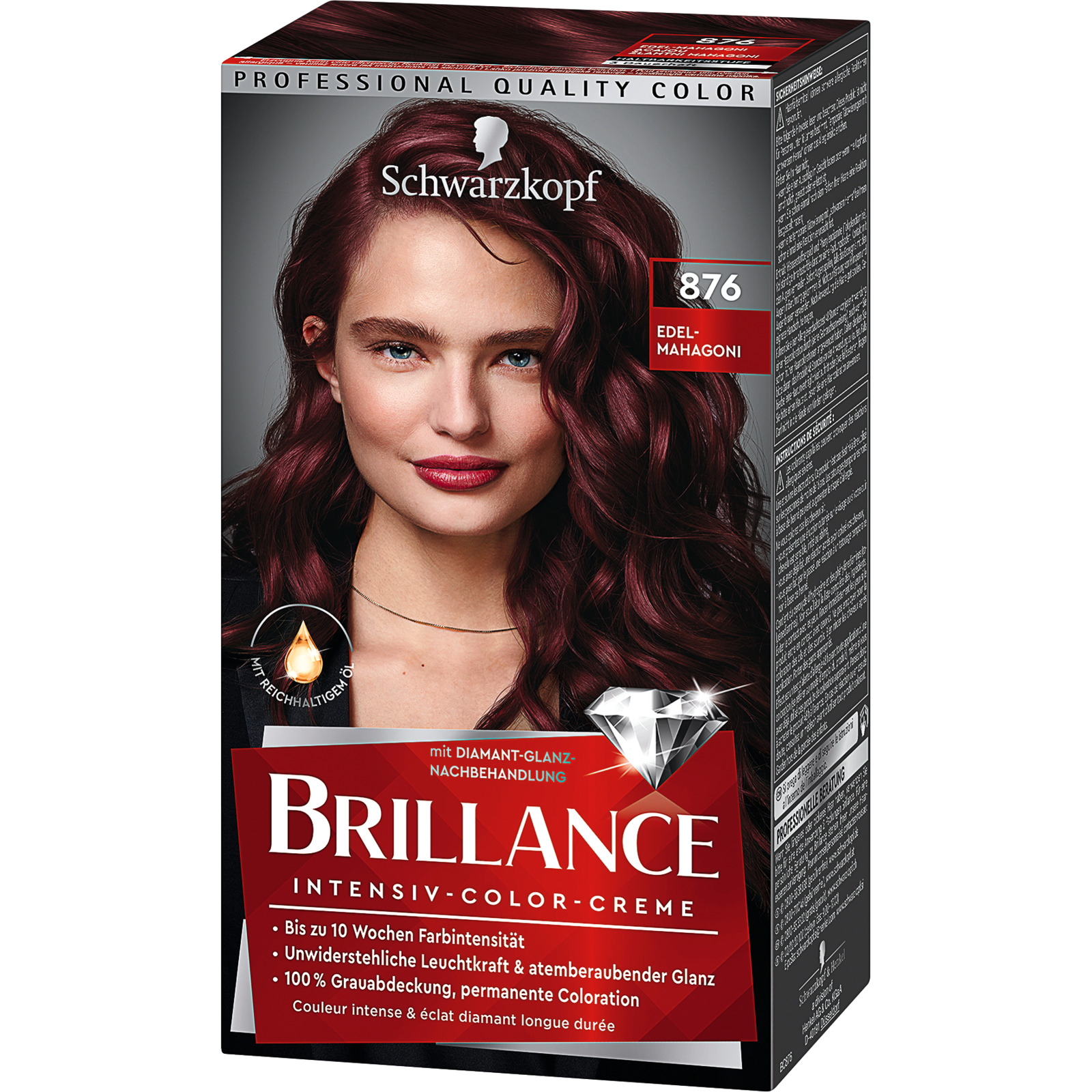 Schwarzkopf Brillance Intensiv-Color-Creme 876 Edelmahagoni