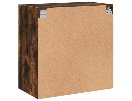 VIDAXL - Armoire de rangement Armoire murale avec portes en verre chêne fumé 68x37x68,5 cm