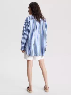 Camisa oversized listrada Tommy Icons