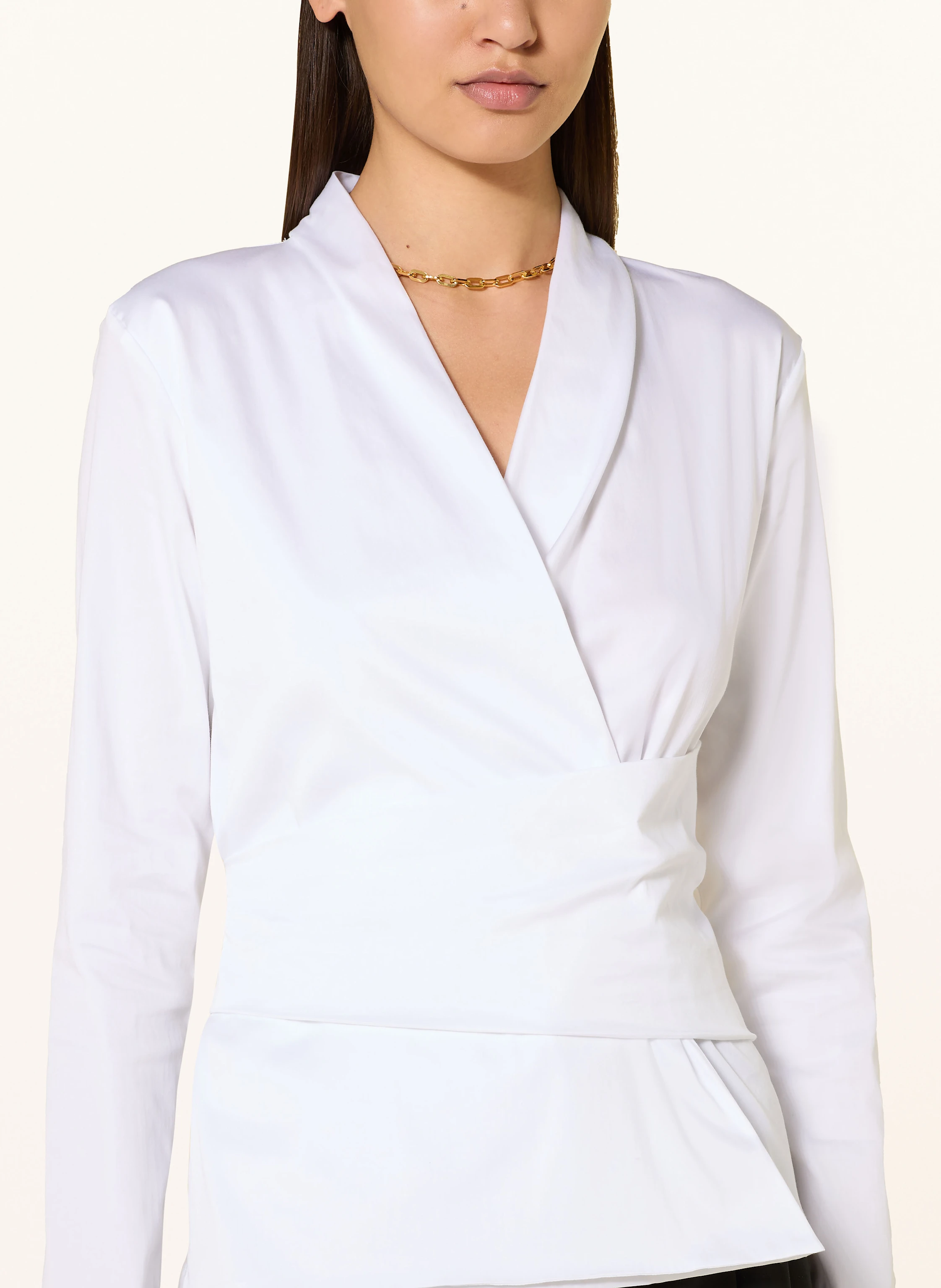 van Laack Blusenshirt in Wickeloptik DONIKA