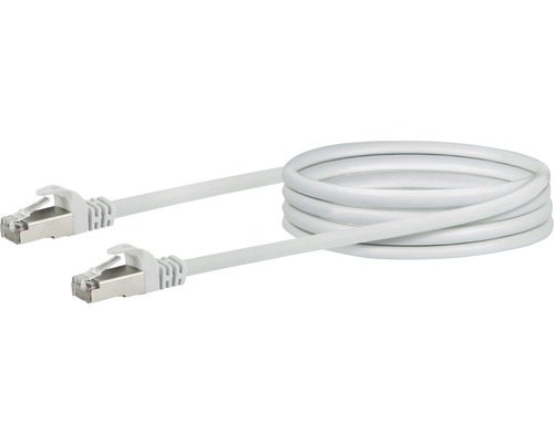 CAT 6 netwerkkabel SF/UTP 2x RJ45 stekkers 0,5 m wit Schwaiger CKB6005052