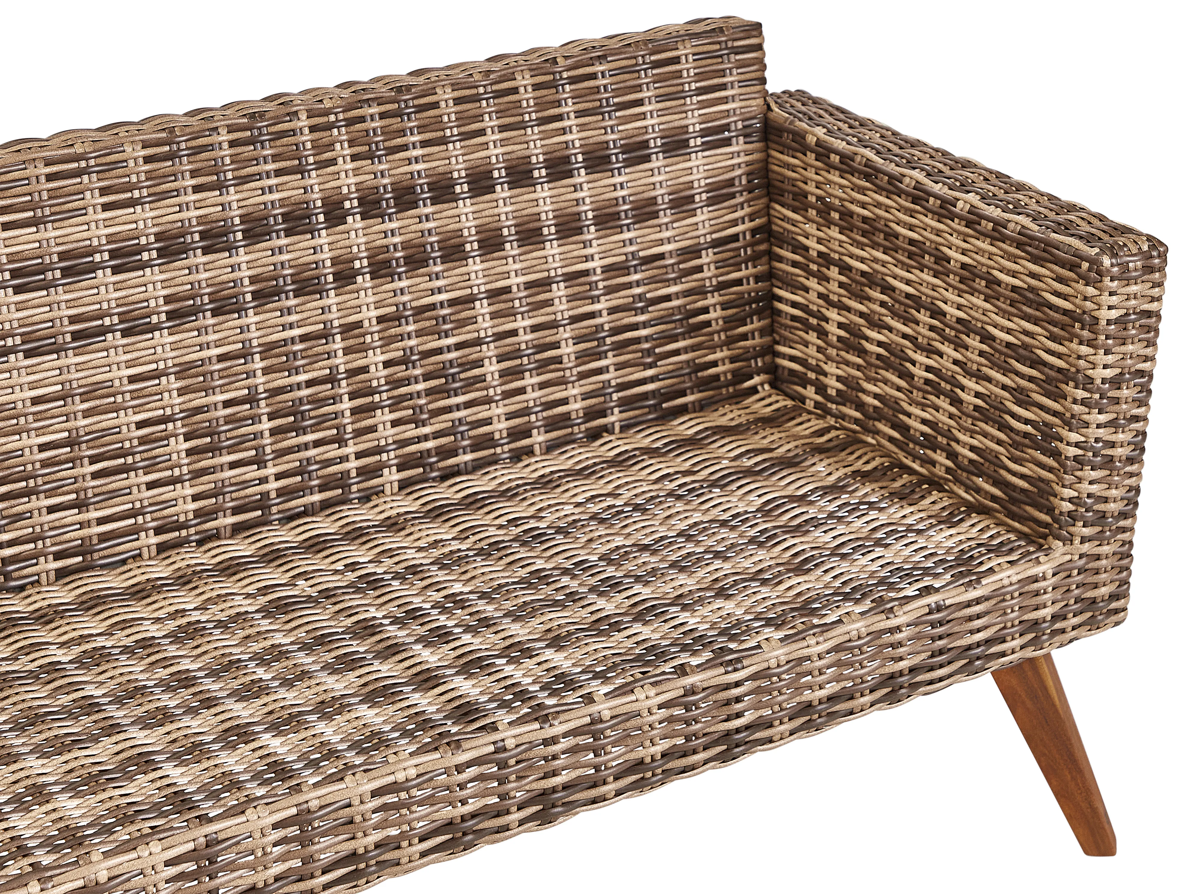 Loungeset met tafel 4-zits VITTORIA PE rotan Olijfgroen