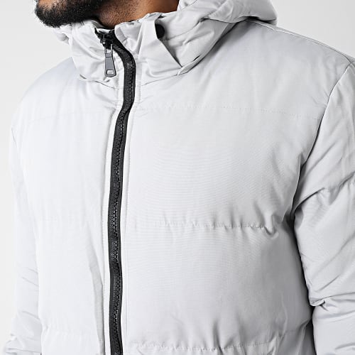 Doudoune Capuche Longue Gris