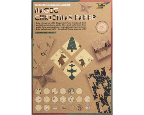 Kraftpapier blok MAGISCH KERSTPAPIER