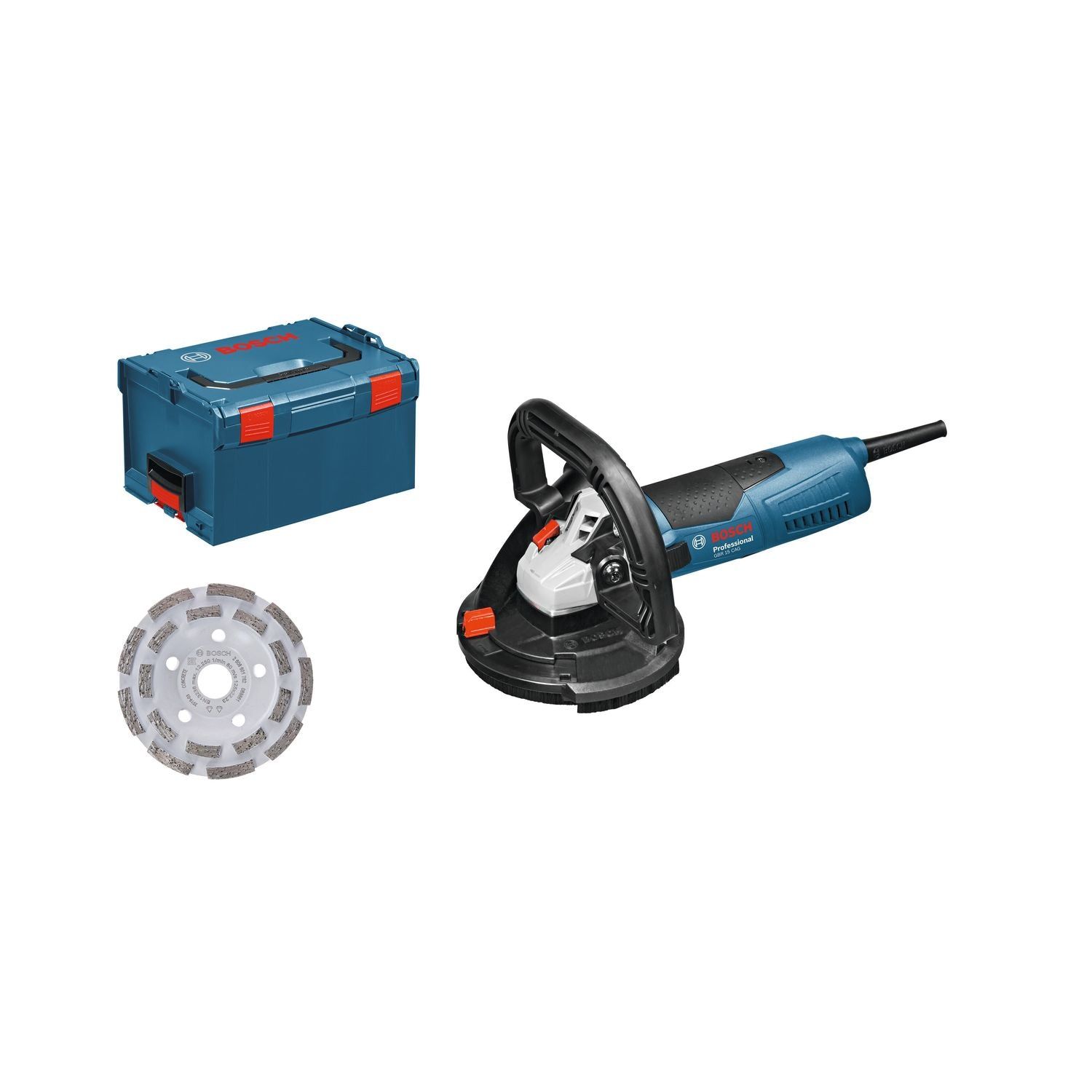 Bosch Professional GBR 15 CAG Betonslijpmachine 125mm 1500W 230V in L-Boxx - 0601776001