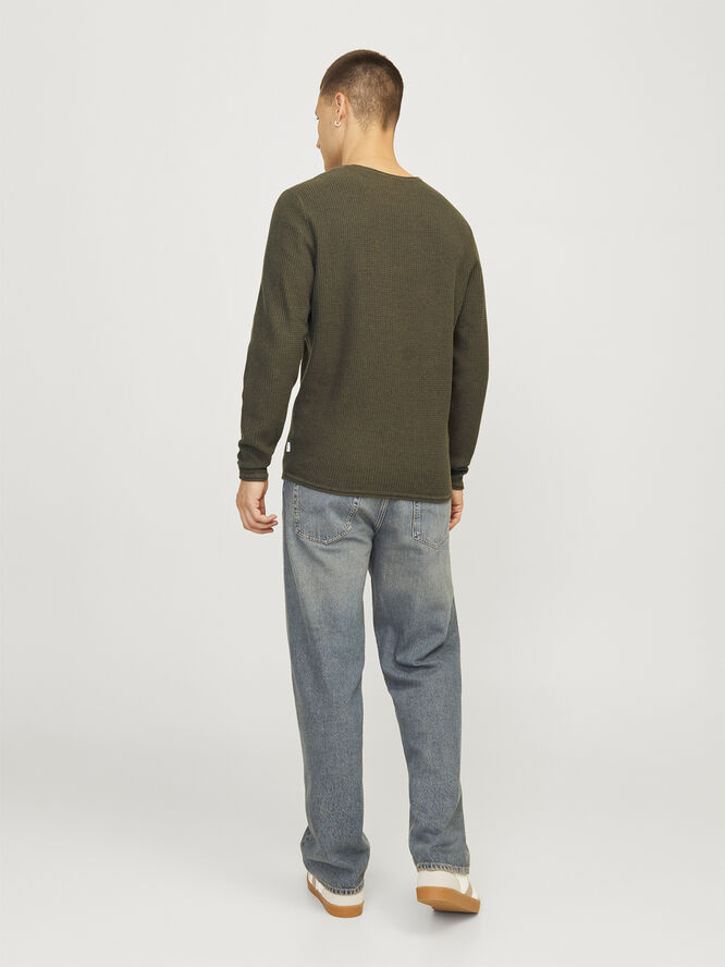 Jack & Jones JJECOOPER KNIT CREW NECK NOOS Olive night
