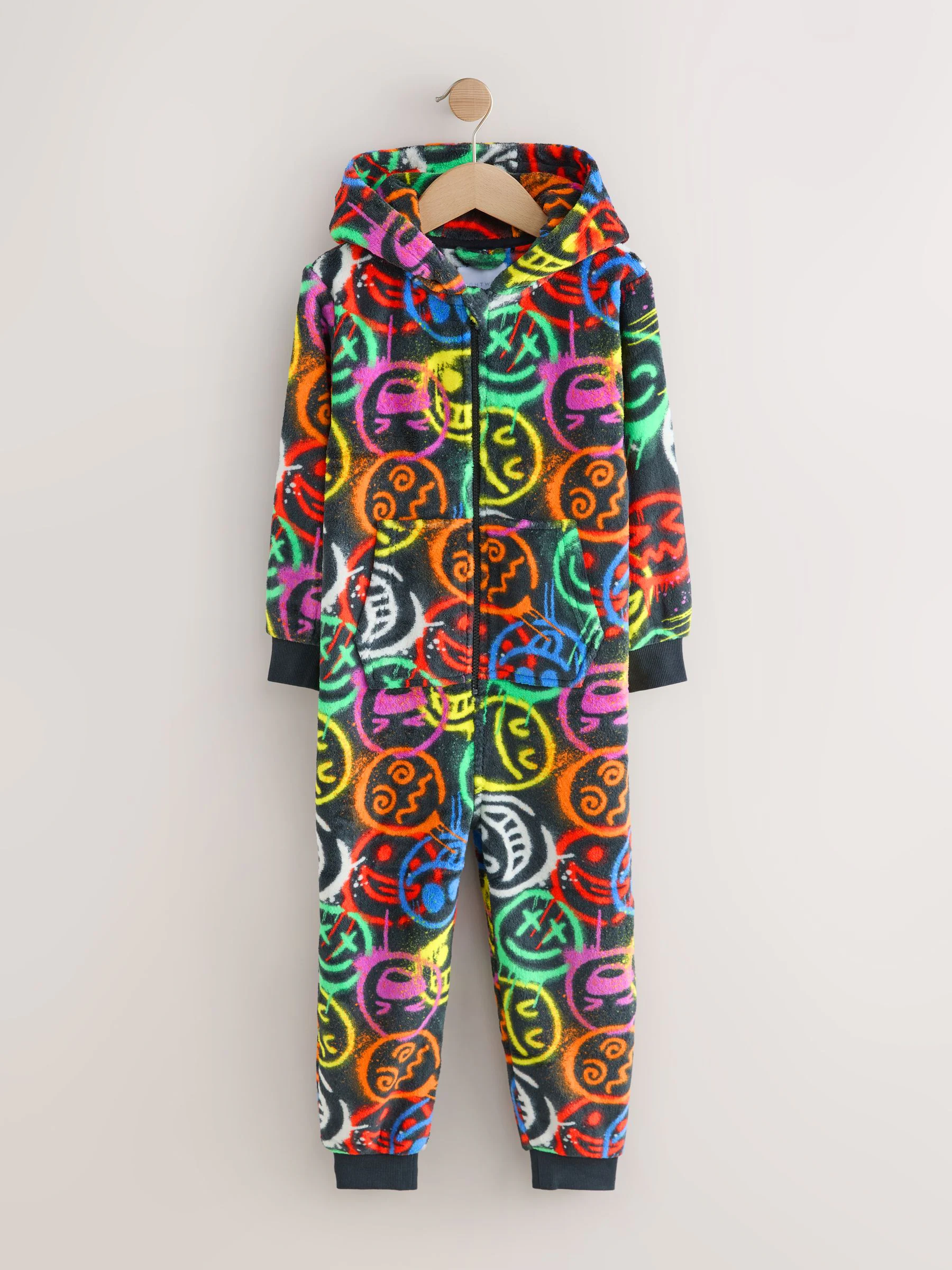 Meerdere blije gezichten - Fleece onesie (5-16 jr)