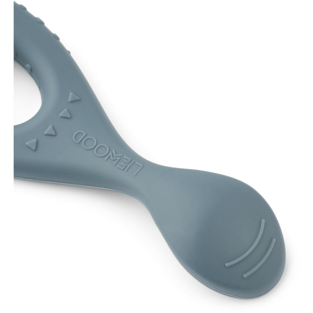 Køb LIEWOOD Whale Blue Multi Mix Liva Silicone Ske 4-Pak