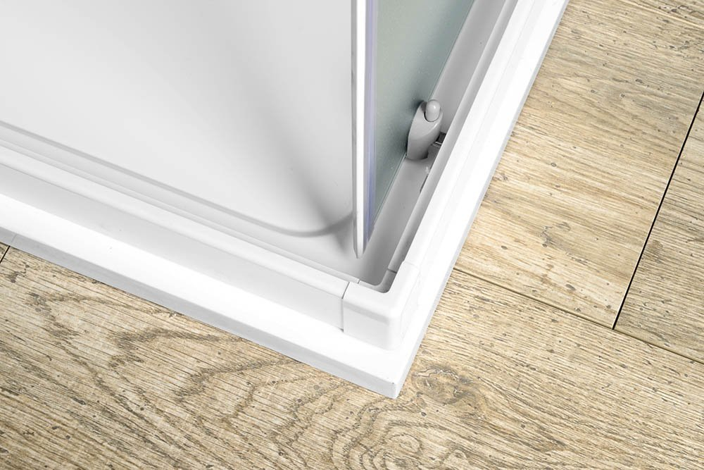 Aqualine Alain vierkante douchecabine 90x90cm mat glas