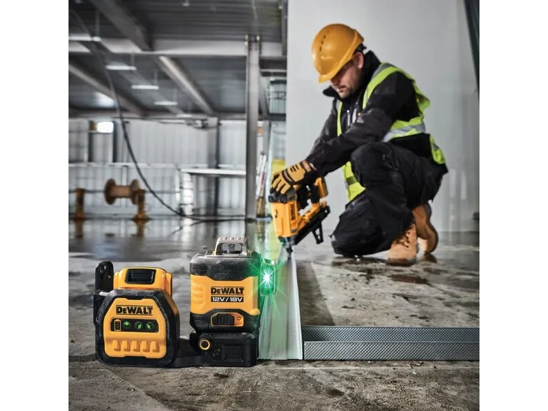 DeWALT DCE089NG18-XJ, 50 m, 3 mm/m, 360°, 360°, Linjeniveau, Sort, Gul