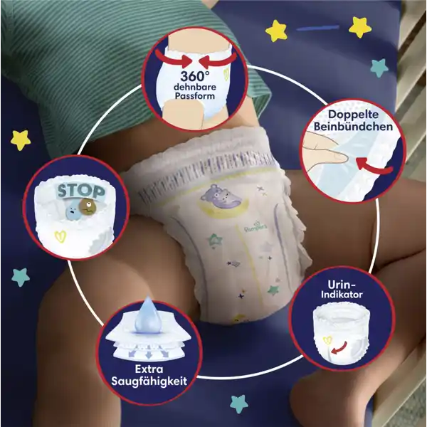 Baby dry Windeln Night Pants Gr. 6 (15+kg) Monatsbox