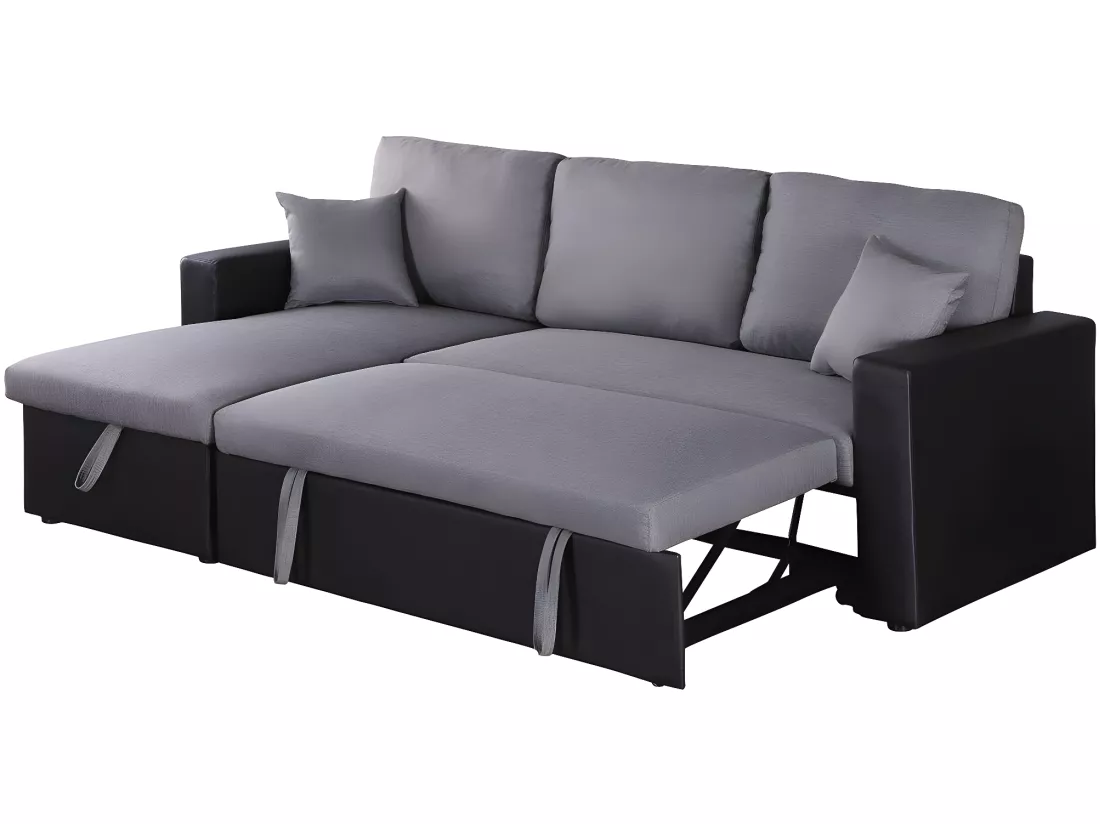 Canapé d'angle convertible/ réversible avec coffre 