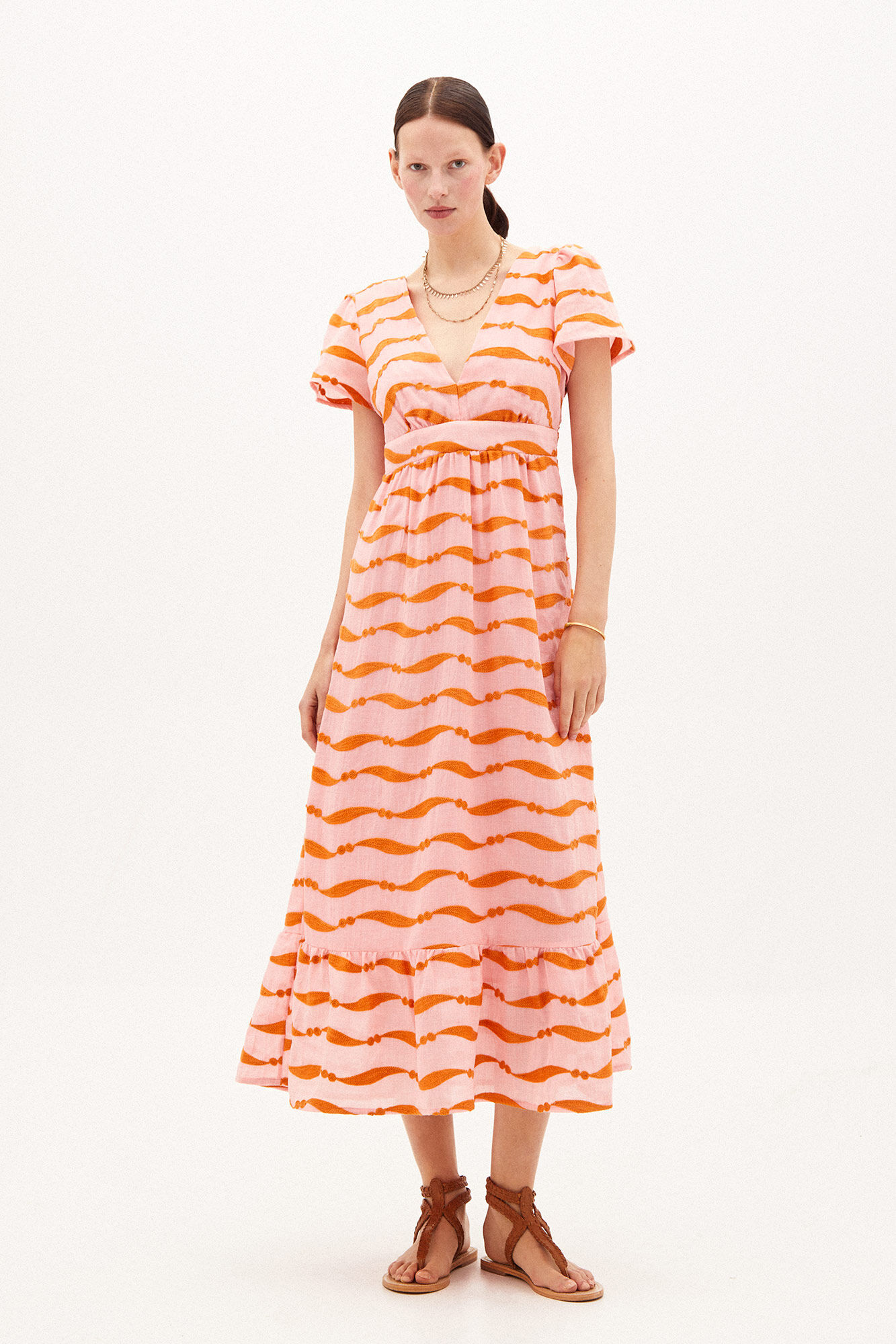 Aurora Vestido midi bordado - Varios