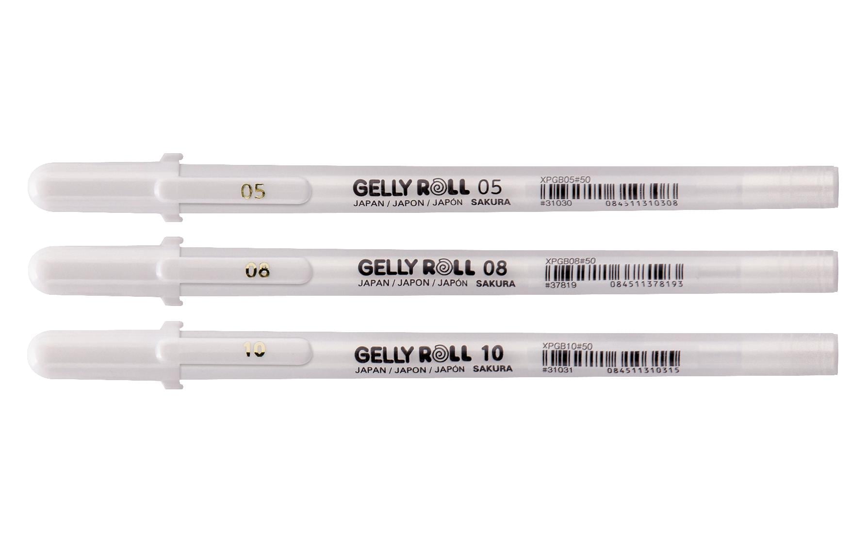 Gelschreiber Gelly Roll Basic 3er-Set, WeissGelstifte für dicke und dünne Linien