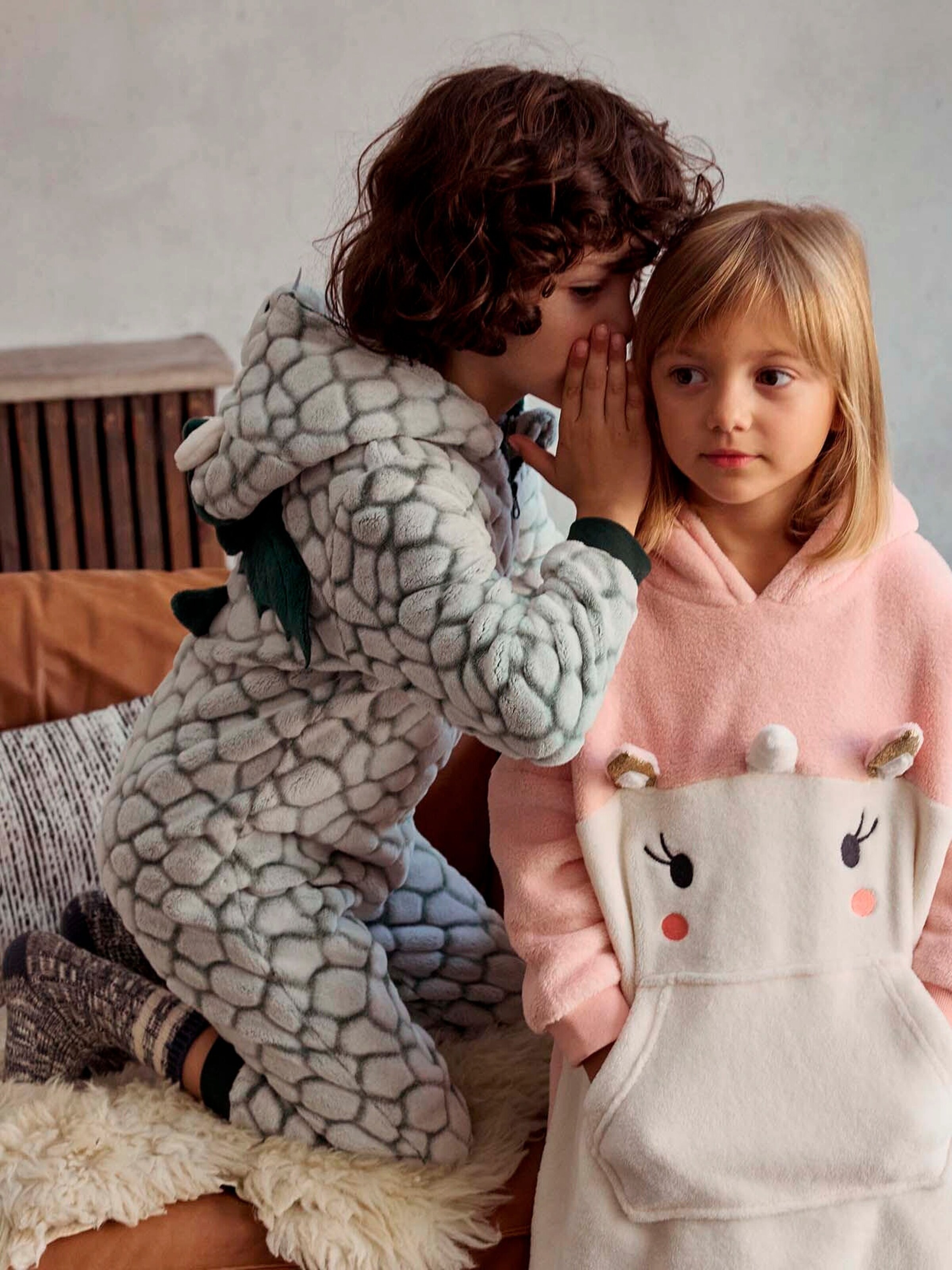 Vertbaudet Jungen Onesie Drache grün