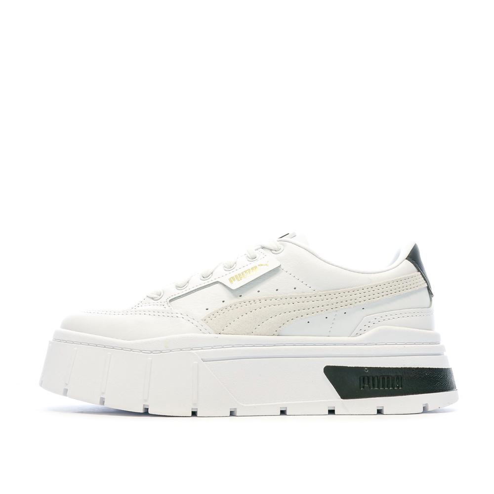 Puma Baskets Blanche/Beige/Noir Femme Puma Mayze Stack 384363