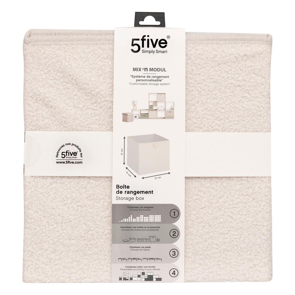 PANIER DE RANGEMENT BOUCLETTE BLANC 31X31CM